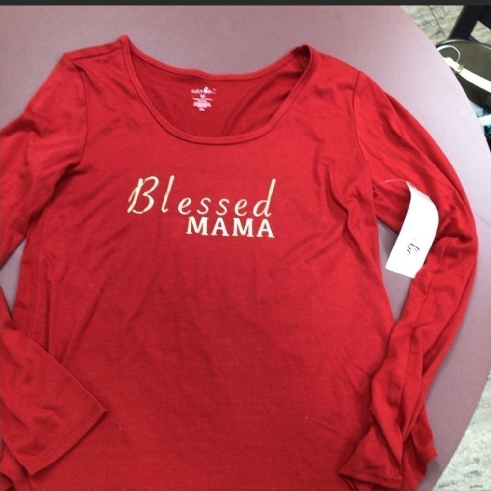 Blessed Mama long sleeve t-shirt by just be size medium